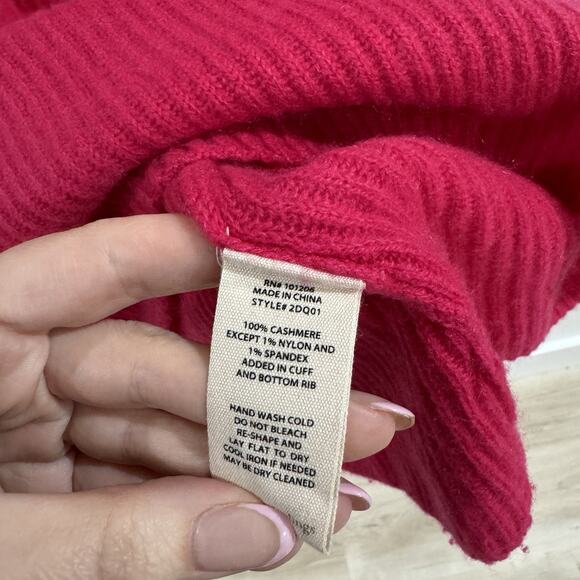 soft surroundings Cashmere Pink Cowl Neck Sweater XL R1415 - Picture 3 of 5
